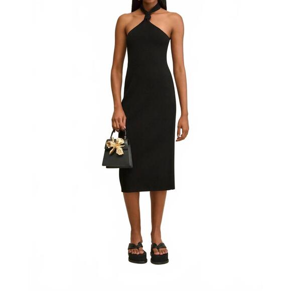 NEW CULT GAIA erika knit convertible dress in black